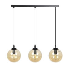 Emibig COSMO 3 BLACK MIODOWY 713/3 lampa wisząca nowoczesna szklane klosze kule miodowe regulowana wysokość 3x40W E14 70cm