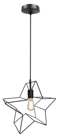 Candellux GWIAZDKA 31-64080 lampa wisząca 1X60W E27 koszyczek metalowy czarny 37 cm