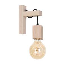 Milagro JACK MLP581 kinkiet lampa ścienna żarówka zamocowana w drewnianej oprawce styl rustykalny 1xE27 22cm