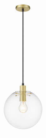 Light Prestige Puerto LP-004/1P M GD lampa wisząca metalowa złota klosz szklana kula 1x50W E27 25cm