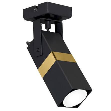 Milagro VIDAR BLACK/GOLD MLP6277 oprawa stropowa natynkowa metal czarna / złota 1xGU10 20 cm