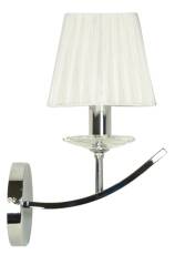 Candellux VALENCIA 21-84418 kinkiet lampa ścienna abażur chrom biały 1X40W E14 CHROM 15cm