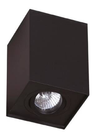 Maxlight Basic Square Black C0071 oprawa stropowa natynkowa czarny aluminium 1x50W GU10  9,5x9,5cm