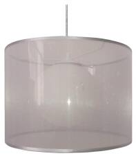 Candellux CHICAGO 31-24916 lampa wisząca srebrna abażur szklany klosz 1X60W E27 35cm