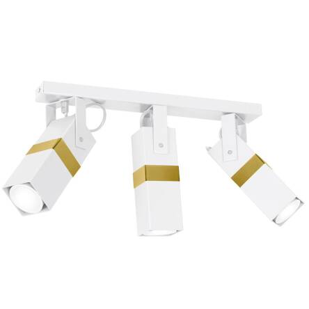 Milagro VIDAR WHITE/GOLD MLP6274 listwa oświetleniowa metal biała / złota 3xGU10 60cm