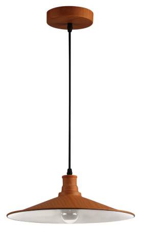Candellux BARN 31-42965 lampa wisząca metalowy klosz talerzowy brązowy 1X60W E27 36cm
