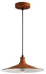 Candellux BARN 31-42965 lampa wisząca metalowy klosz talerzowy brązowy 1X60W E27 36cm