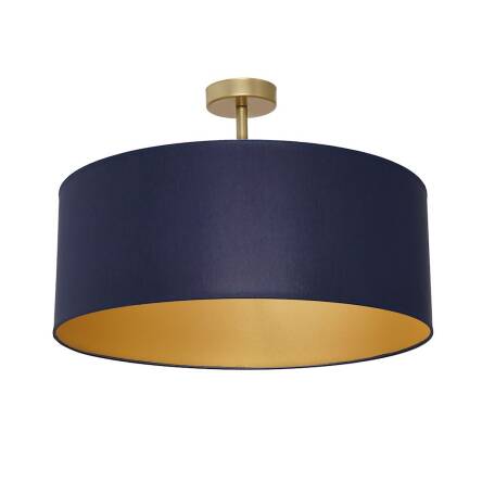 Milagro BEN NAVY BLUE/GOLD MLP6457 plafon lampa sufitowa klosz tkanina granatowa złota 3xE27 50cm