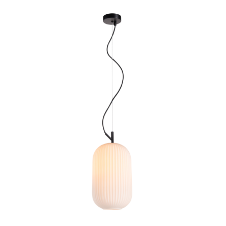 Italux Rues  PND-64536C-M-BL-OPA lampa wisząca stop metali klosz szklany IP20 E27 1x60W 20cm