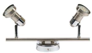 Candellux ARKON 92-59581 oprawa oświetleniowa nikiel mat+chrom metalowy klosz 2X50W GU10 33cm