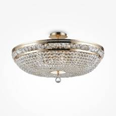 Maytoni Ottilia DIA700-CL-12-G plafon lampa sufitowa rama metalowa elementy złote kryształy 12xE14 60W 65 cm