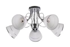 Candellux ELOTTE 35-77936 plafon lampa sufitowa biały szklany klosz 5X40W E27 58 cm