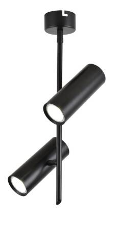 Candellux 32-76267 lampa wisząca tuba podwójna czarna regulowana 2X5W LED 4000K 41,5 cm