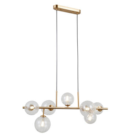 Italux Toledo PND-40717-7-HBR kalpa wisząca złota, G9 75 cm