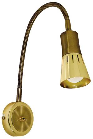 Candellux ARENA 91-84470 kinkiet lampa ścienna wysięgnik patyna-złoto 1x40W R50 E14 6,cm