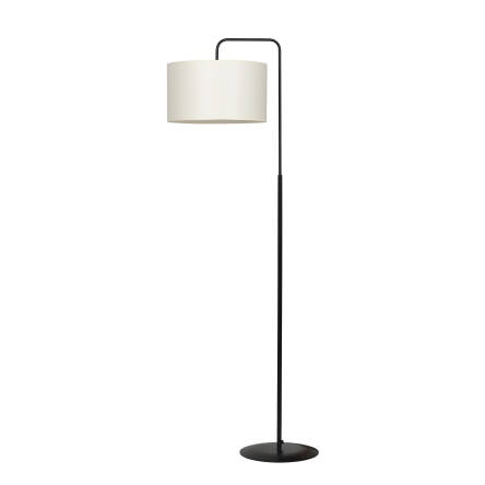 Emibig TRAPO LP1 BLACK / WHITE 570/2 lampa podłogowa czarna duży biały abażur tkanina 1x60W E27 150cm