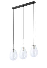 Light Prestige Fondi 3 LP-1214/3L lampa wisząca linia metalowa czarna klosze szklane 3x40W E14 64cm