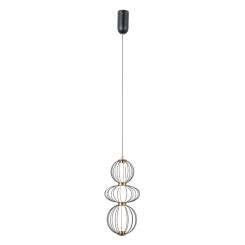Italux Rabel PND-344221-3V-BK lampa wisząca czarna, LED 10W 3000K