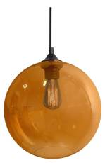 Candellux EDISON 31-21397 lampa wisząca szklany klosz barwiony bursztynowy 1X60W E27 25 cm