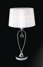 Italux lampka stołowa biała Vivien MTM1637-1 white abażur kryształy