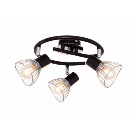 Globo FASSA 54815-3 plafon lampa sufitowa chrom czarny spot 3xE14 40W 25cm