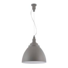 Maytoni Bellevue P535PL-01GR lampa wisząca klosz metalowy szary wewnątrz biały 1xE27 60W 35 cm