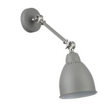 Maytoni Domino MOD142-WL-01-GR kinkiet lampa ścienna metalowa szara regulowana 1xE27 40W 14 cm