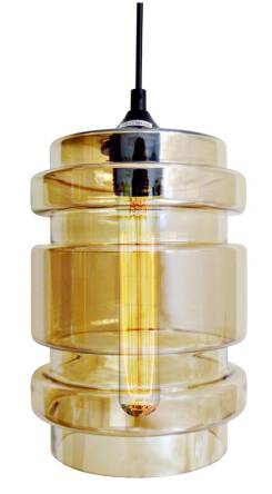 Candellux DECORADO 31-36643 lampa wisząca szklany klosz barwiony bursztynowy 1X60W E27 17 cm