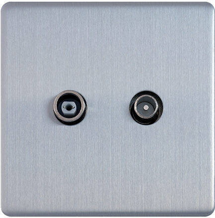 Gniazdo RTV końcowe Metal