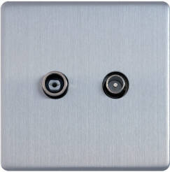 Gniazdo RTV końcowe Metal