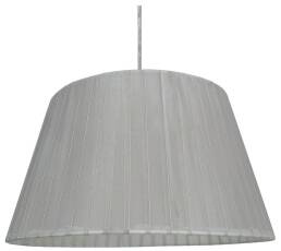 Candellux TIZIANO 31-27085 lampa wisząca abażur stożkowy z tkaniny srebrnej 1X60W E27 37 cm
