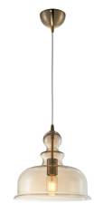 Maytoni Tone P001PL-01BZ lampa wisząca metalowa ramka brązowa klosz bursztynowe szkło 1xE27 60W 29,7 cm