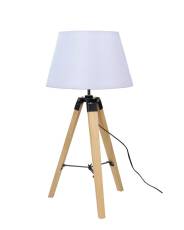 Candellux LUGANO 41-31136 lampa stołowa abażur beżowy trójnoga 1X60W E27 33 cm