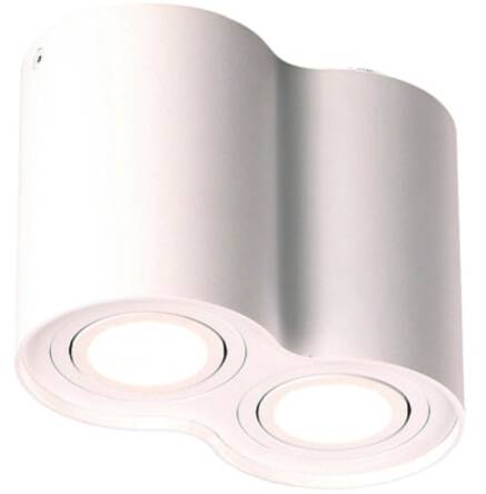 Maxlight BASIC ROUND II WH C0085 oprawa stropowa natynkowa biały aluminium 2x50W GU10 12,5cm