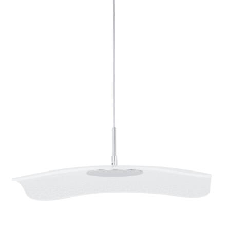 Italux Blossom MD16098002-1A lampa wisząca nowoczesna chrom klosz przeźroczysty biały LED 3000K 8W IP20 54cm