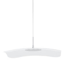 Italux Blossom MD16098002-1A lampa wisząca nowoczesna chrom klosz przeźroczysty biały LED 3000K 8W IP20 54cm