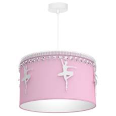 Milagro BALETNICA PINK MLP4974 lampa wisząca glamour abażur tkanina różowa kryształki baletnice 1XE27