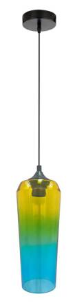 Candellux EOL 31-51844 lampa wisząca żółto/zielona 1X60W E27 11 cm