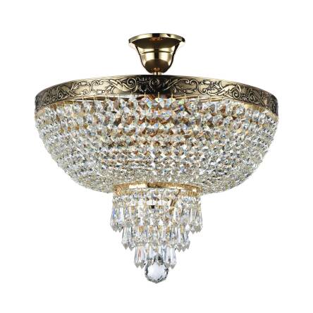 Maytoni Palace DIA890-CL-05-G plafon lampa sufitowa rama metalowa mosiądz kryształy 5xE27 60W 40cm