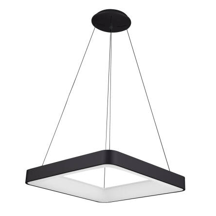 Italux Giacinto 5304-850SQP-BK-4 lampa wisząca nowoczesna aluminium czarny klosz akrylowy kwadrat IP20 LED 50W 4000K 60cm