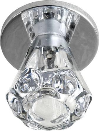 Candellux SK-32 CH G4 oprawa do wbudowania chrom kryształ lejek 20W G4 6,8cm
