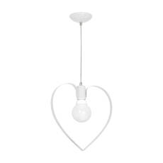 Milagro AMORE WHITE MLP9950 lampa wisząca metalowa biała serce 1xE27 31cm