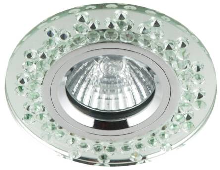 Candellux SS-17 CH/TR oprawa do wbudowania chrom MR16 okrągła szkło transparentne 9,5cm