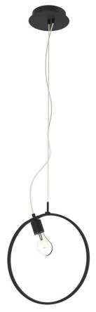 Apeti SKIROS A0024-321 lampa wisząca czarna 1X60W E27 + LED 12W 4000K 35cm