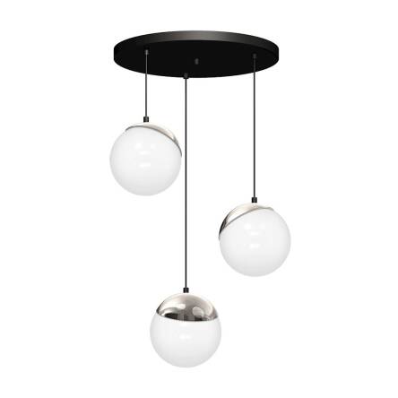 Milagro SFERA MLP8884 lampa wisząca metalowa chrom klosze kule szkło 3xE14 35cm