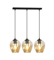 Emibig ISTAR 3 BL/MIODOWY  677/3 lampa wisząca nowoczesna klosze szkło miodowy 3x60W E27 70cm