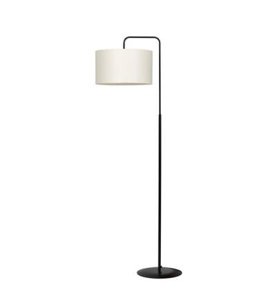 Emibig TRAPO LP1 BLACK / ECRU 570/4 lampa podłogowa czarna duży beżowy abażur tkanina 1x60W E27 150cm