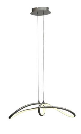 Candellux SLASH 31-69887 lampa wisząca srebrna LED 38W 4000K 57cm