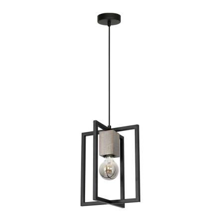 Milagro Ralph MLP3710 lampa wisząca nowoczesna metalowa czarna drewno 1xE27 25cm