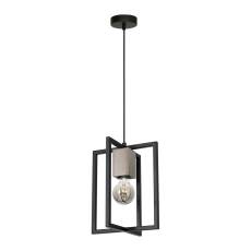 Milagro Ralph MLP3710 lampa wisząca nowoczesna metalowa czarna drewno 1xE27 25cm